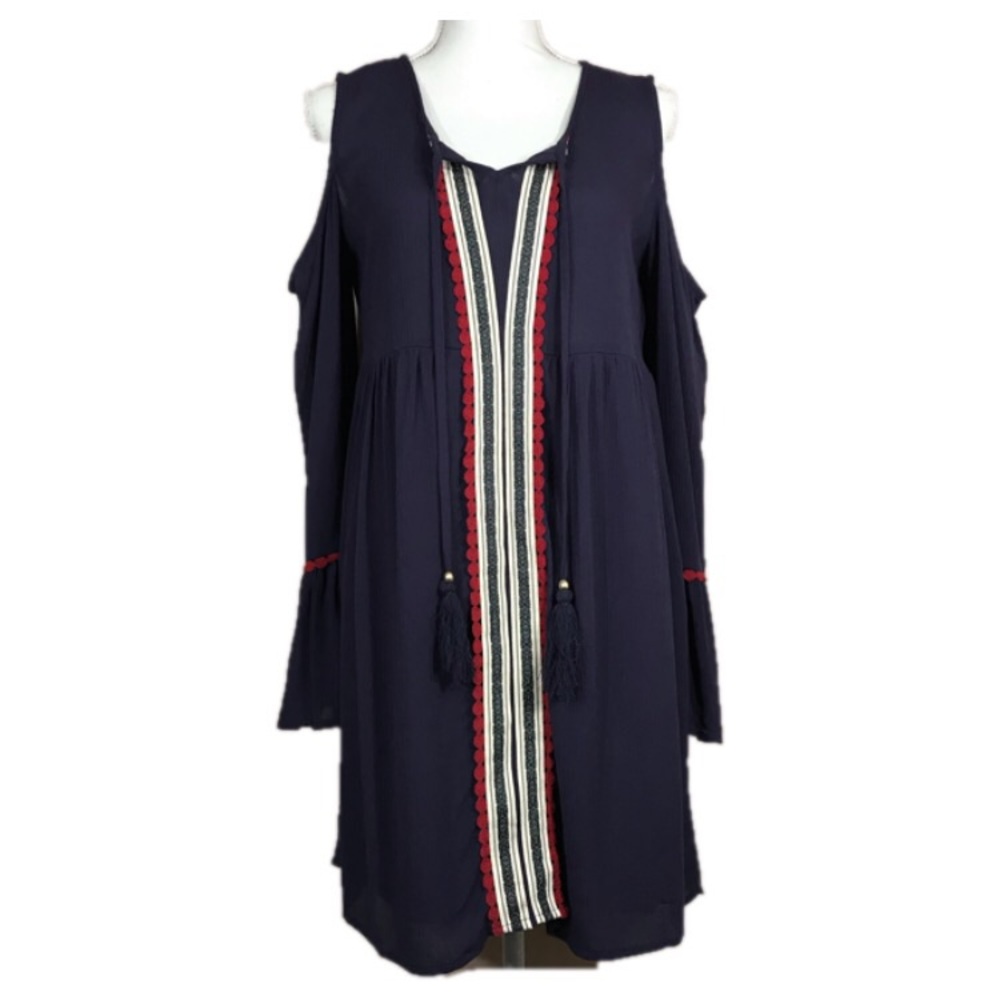 NEW Xhilaration Boho Cold Shoulder Tunic Size M